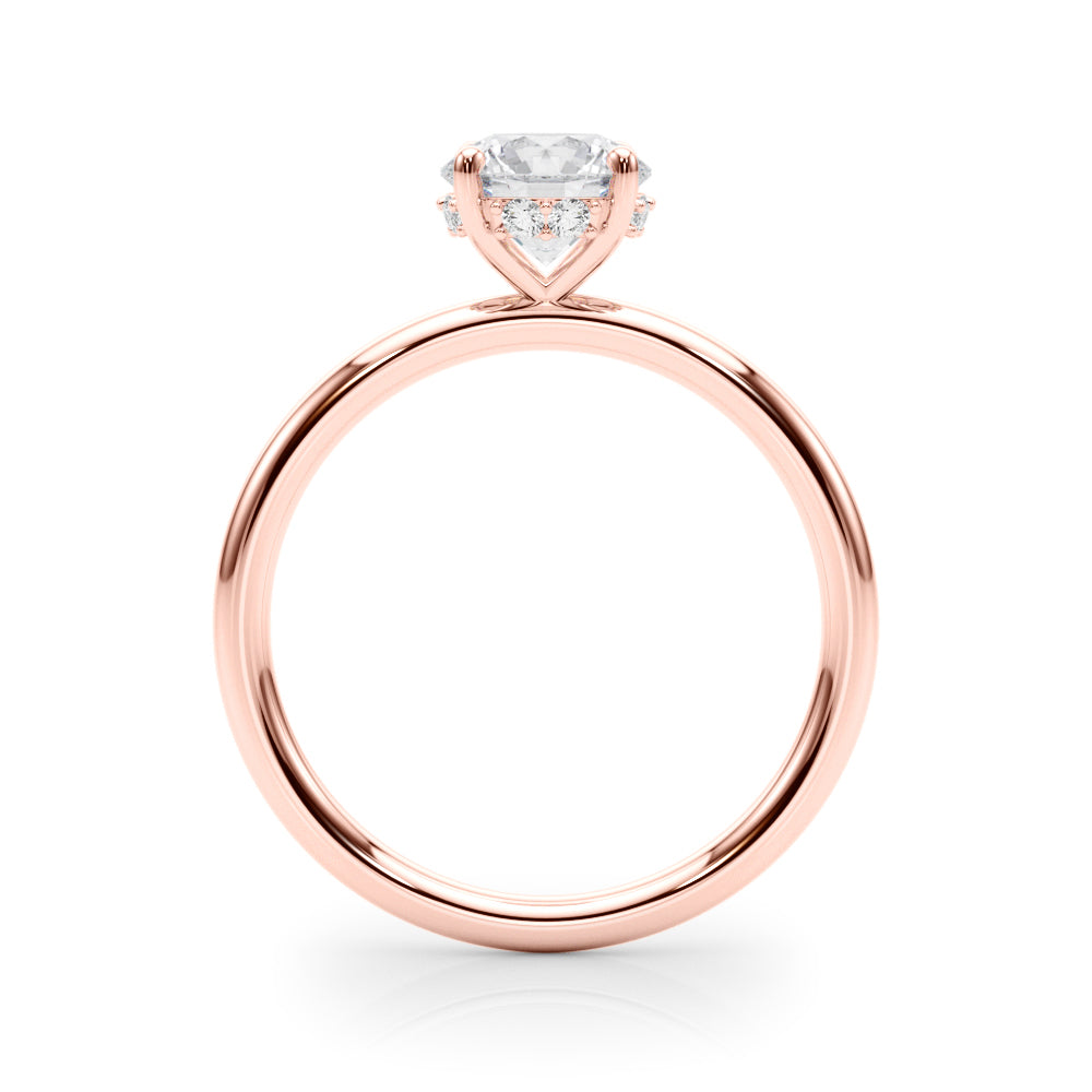 Eva Round Diamond Solitaire Engagement Ring-VIRABYANI